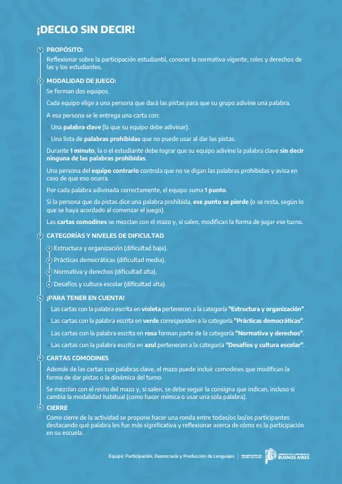 Portada del juego Decilo sin decir